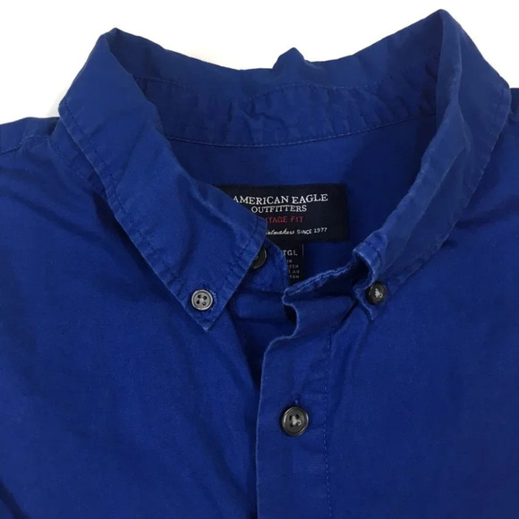 BF293 Men’s American Eagle Vintage Fit Button Shirt XLT TALL - Picture 3 of 4